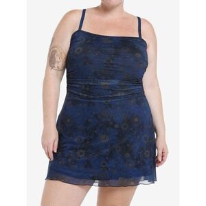 Cosmic Aura Celestial Ruched Cami Dress Plus Size 1